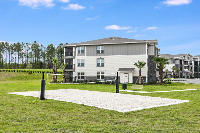 Sand volleyball court
